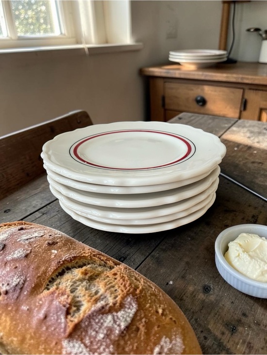 Vintage Other - 6 1950's Restaurant Bread and Butter Plates made in USA